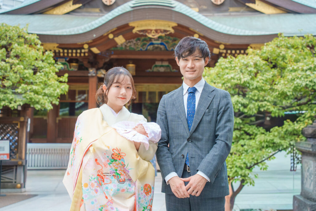湯島天神お宮参り出張撮影家族写真