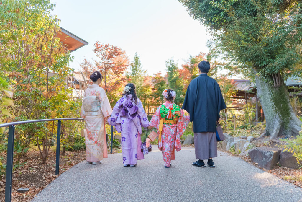 川越氷川神社七五三出張撮影家族写真