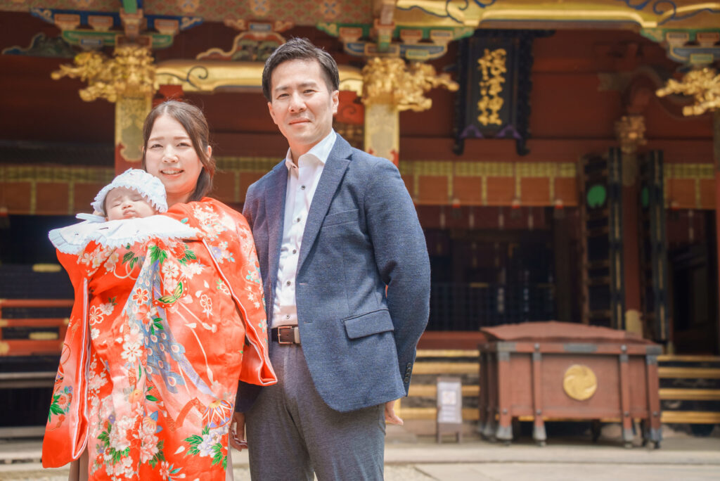 根津神社お宮参り出張撮影家族写真