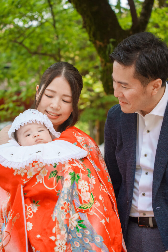 根津神社お宮参り出張撮影家族写真