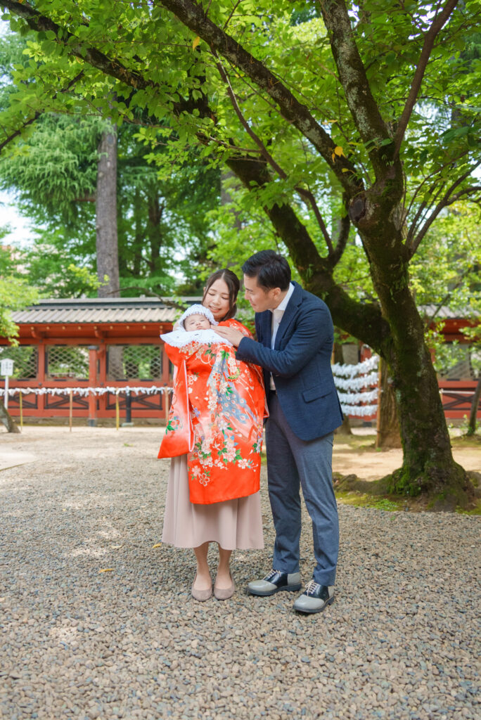 根津神社お宮参り出張撮影家族写真