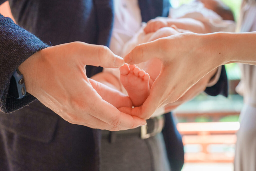 根津神社お宮参り出張撮影家族写真