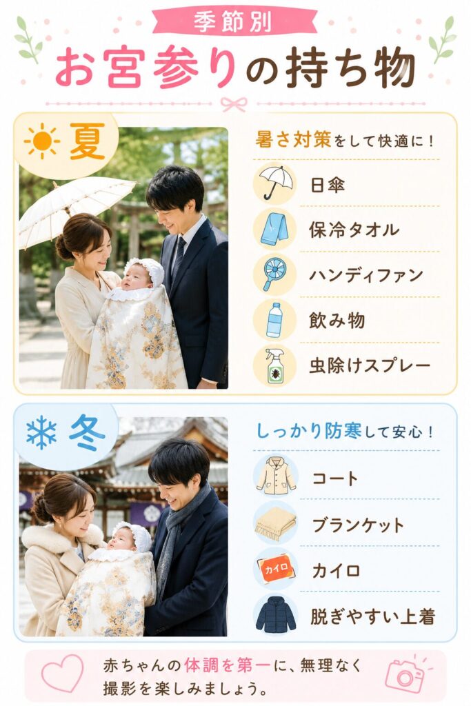 季節に合わせた小物・防寒対策