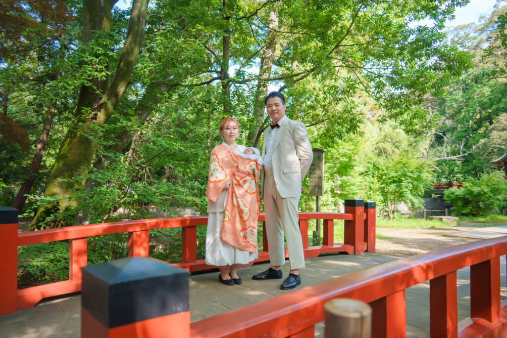 武蔵一宮氷川神社(さいたま市)でお宮参り出張撮影の写真と撮影スポット紹介|2025年7月更新|20枚以上の参考写真