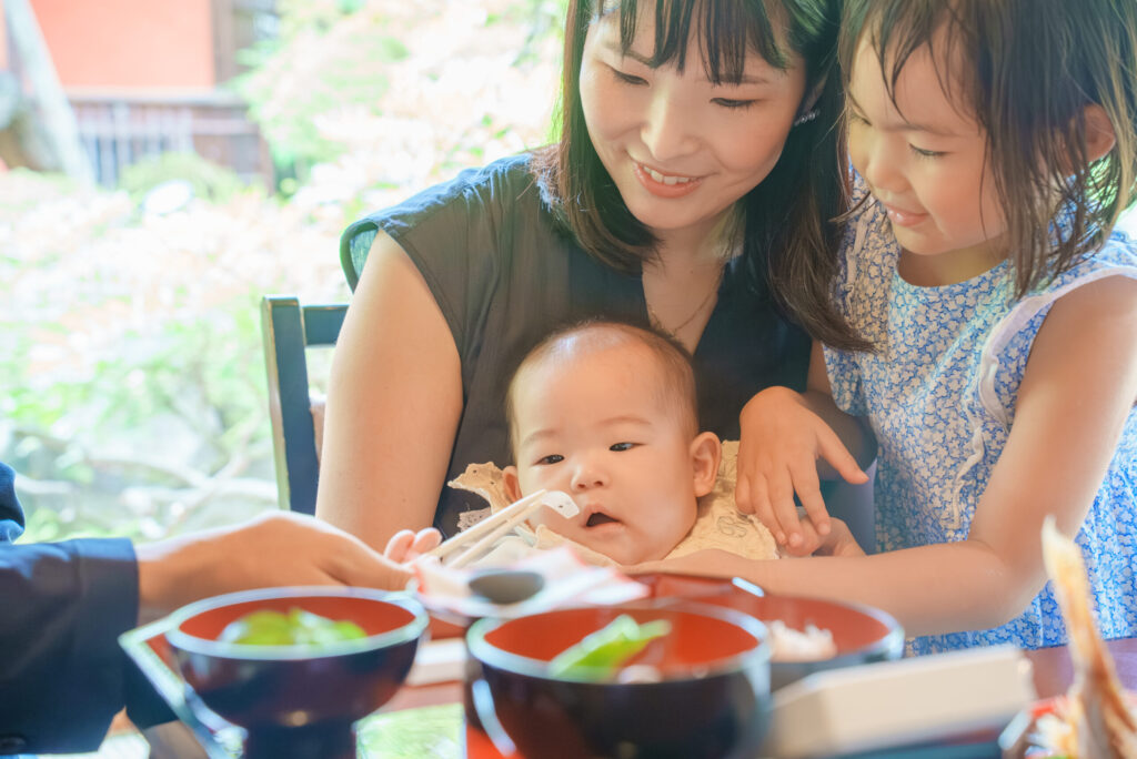 増上寺でお宮参りとお食い初め2025年写真付きレポ(とうふ屋うかい 芝公園)