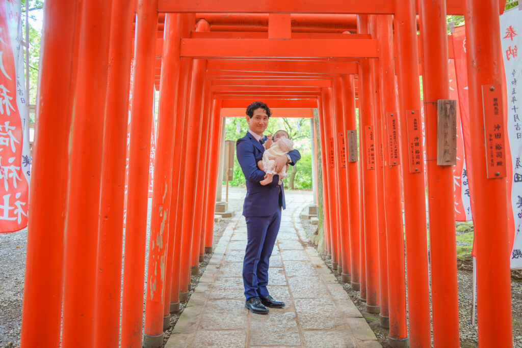 大宮氷川神社お宮参り出張撮影家族写真