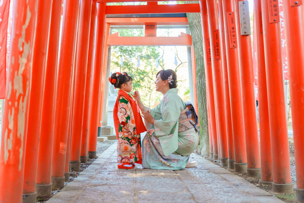 大宮氷川神社七五三出張撮影家族写真