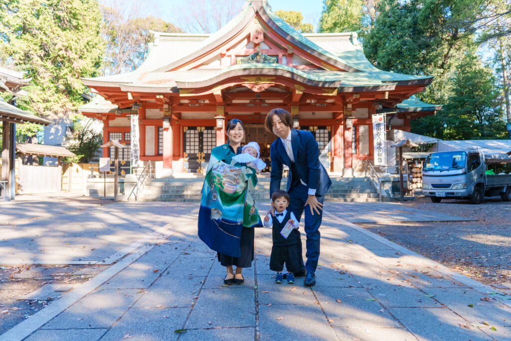 世田谷八幡宮のお宮参りを出張撮影