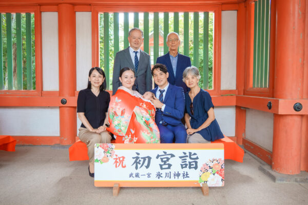 1-42 大宮氷川神社お宮参り出張撮影家族写真