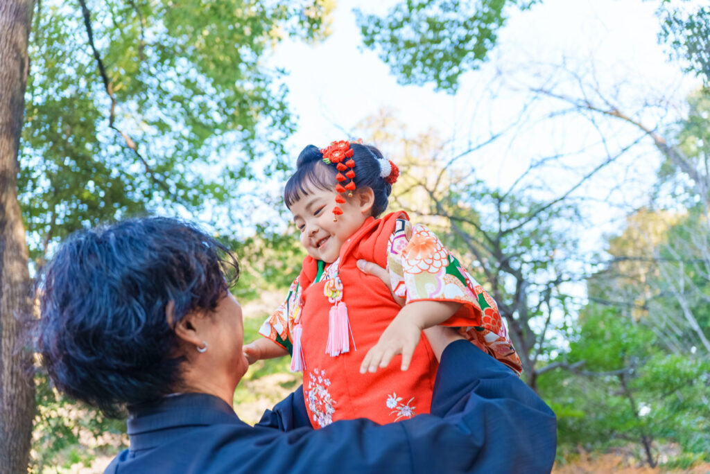 大宮氷川神社七五三出張撮影家族写真