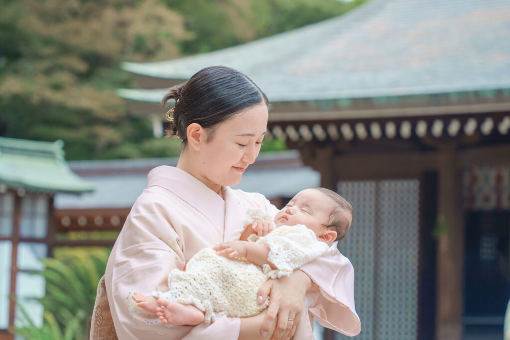 大宮氷川神社お宮参り出張撮影家族写真