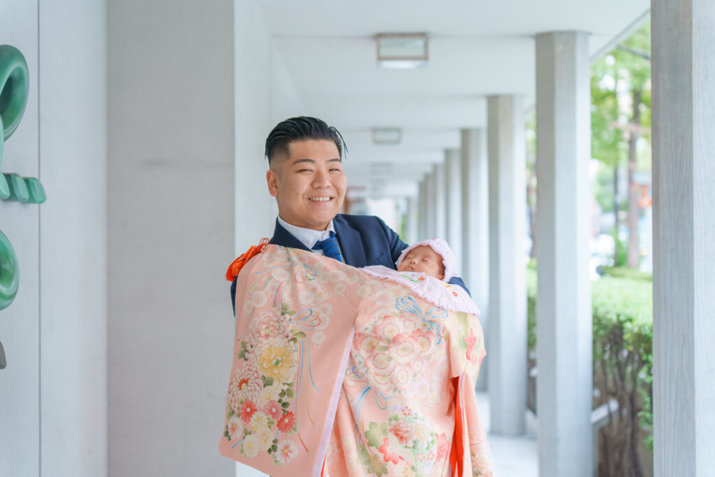 水天宮で女の子双子のお宮参り出張撮影