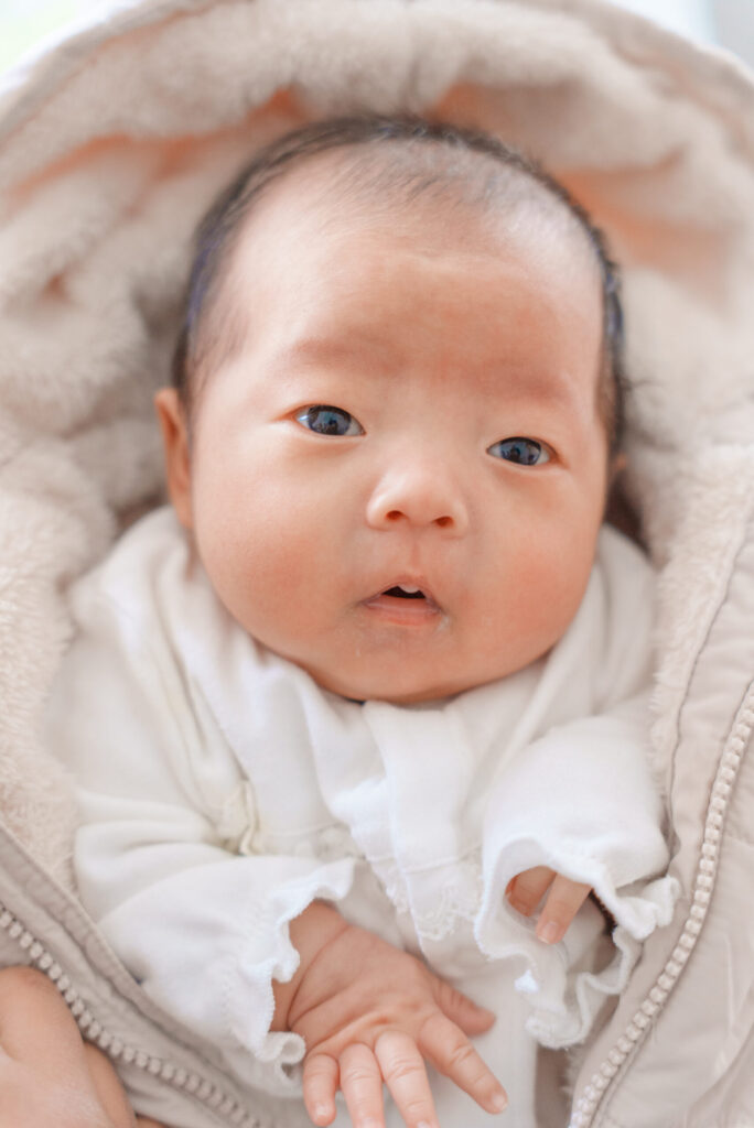 水天宮で女の子双子のお宮参り出張撮影