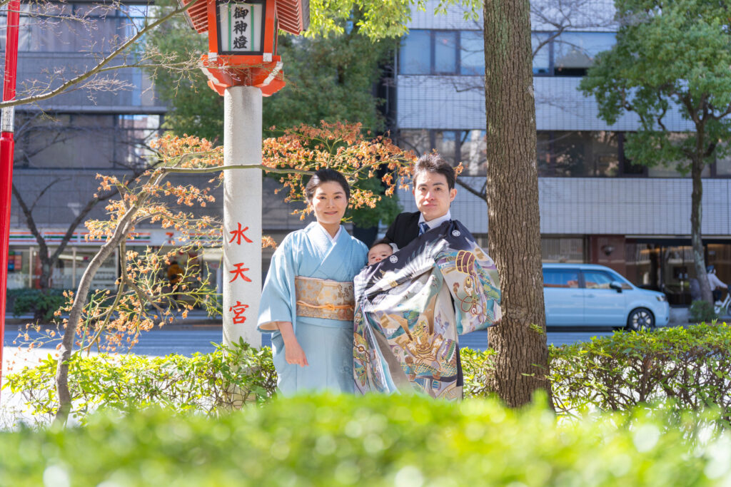 水天宮 お宮参り 源氏香 お食い初め 前撮り 家族写真